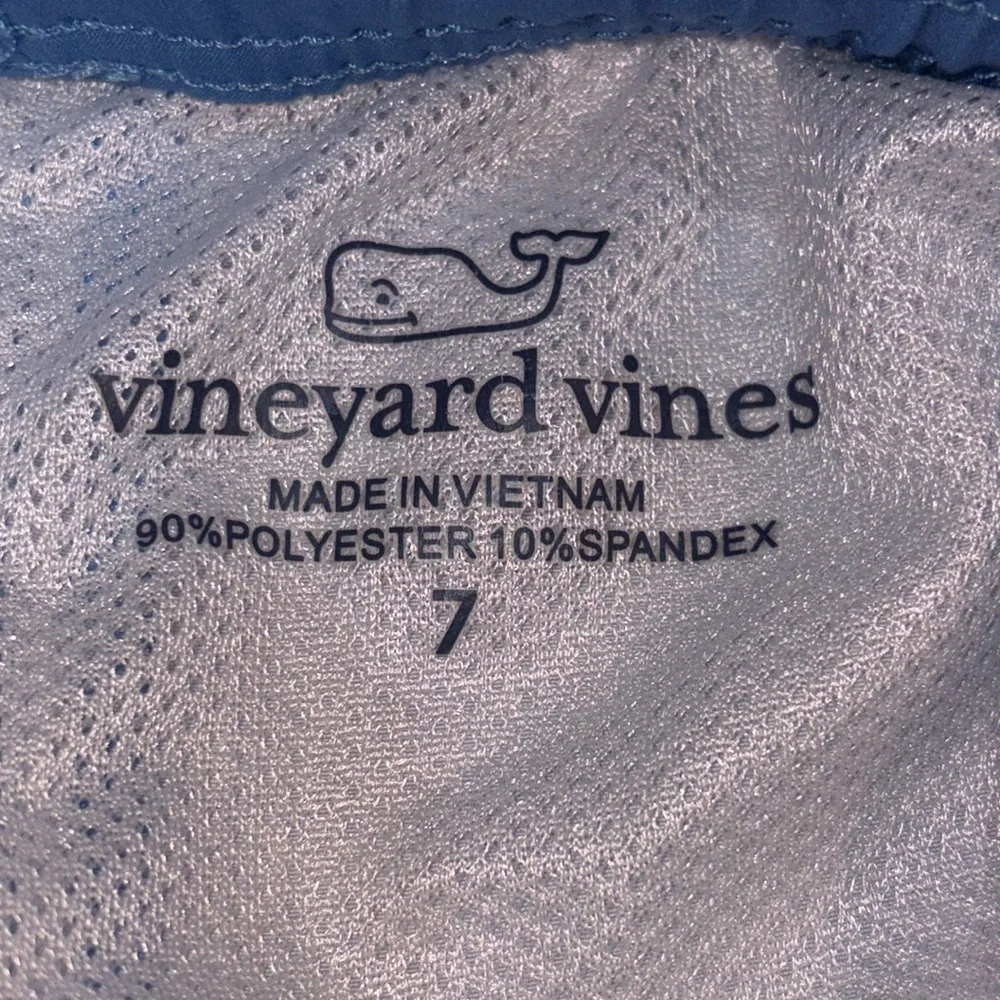 Vineyard Vines Printed Chappy Trunks Size 7 Blue Fish Camo Bimini - Picture 11 of 12